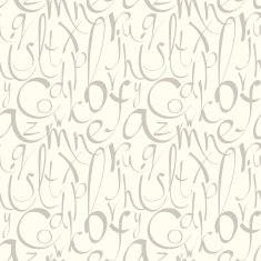 Seamless pattern with hand drawn decorative letters N5