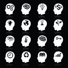 Thinking Heads white icons