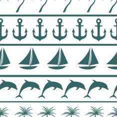 Sea seamless pattern background vector ilustration