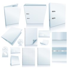 Set of office elements Realistic VECTOR images N2