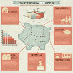 Piggy Bank Financial Infographic Template N2