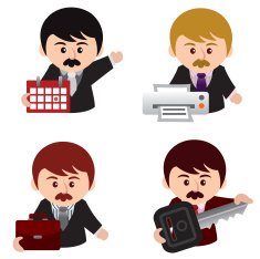 businessmen icon set N2