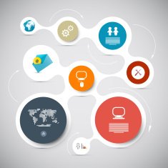 Circle Steps for Tutorial Infographics Template N3
