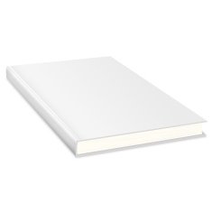 Empty book with white cover