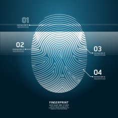 Fingerprint with magnifier vector illustration N2