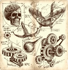antique engineering drawings N2