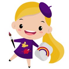 Funny cartoon painter N2