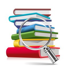 books and magnifying glass N2