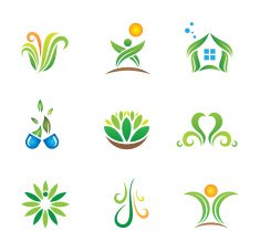 My green nature lifestyle health care and medicine logo template