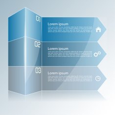 Colorful template in form of box and strips pape
