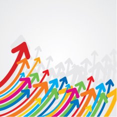 upward colorful arrow