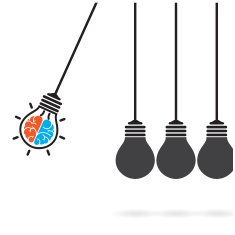 Newton's cradle concept on background N2
