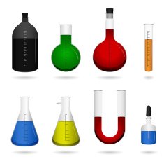 Science Chemical Lab Equipments in Vector
