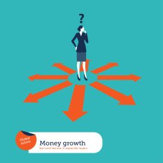 Businesswoman doubting which direction is the best