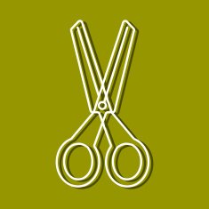 Scissor icon logo