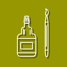 Glue tube and brush