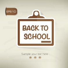 Back to school design on brown background clean vector