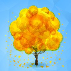Triangle yellow tree