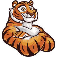 Tiger Mascot - Arms Crossed