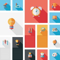 back to school flat ui background eps10 N60