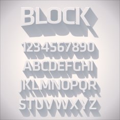 Vector 3D Font with shadow