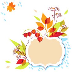 Autumn vector frame design