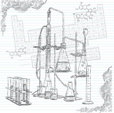 Chemistry Lab Doodle N2