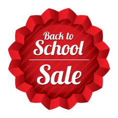 Back to school sale Sticker with texture