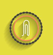 Vector clip icon flat design