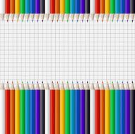 color pencils isolated on white N3