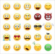 Emoticons set cartoon style