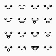 Emoticons faces set