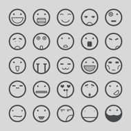 Smiley faces icons set Illustration eps10