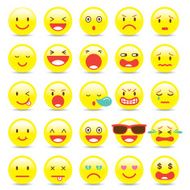 Icons set Faces Smileys Emotion