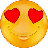 Cartoon Smiley in love