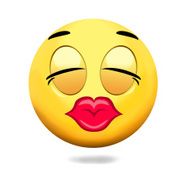Sexy red lip smiley