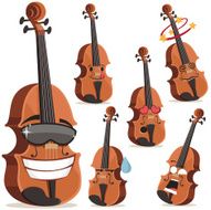 Violin Cartoon Set A