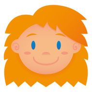 Cartoon Face Isolated On White Background