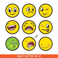 Cartoon Smiley Emoticon Set