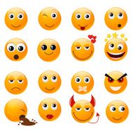 Set of orange smiles N2