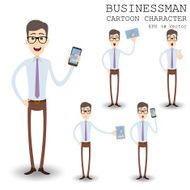 Businessman cartoon character eps 10 vector illustration N4