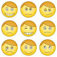Smilies round set