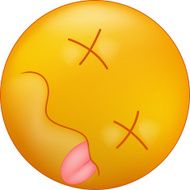 Dead emoticon smiley cartoon