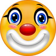 Clown emoticon cartoon