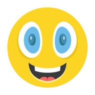 Happy emoticon vector illustration Isolated on white background