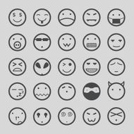 Smiley faces icons set Illustration eps10 N2