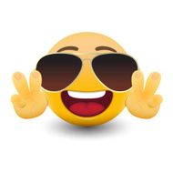 Yellow emoticon cartoon character eps 10 vector N7
