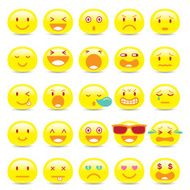 Icons set Faces Smileys Emotion N3