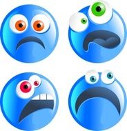 blue smilies