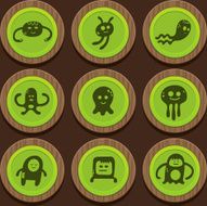 Gak Wooden Badges